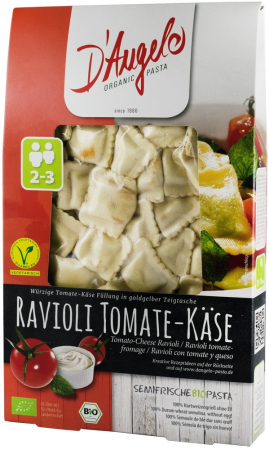 Alimente - Ravioli bio cu rosii si branza, 250g D'angelo
