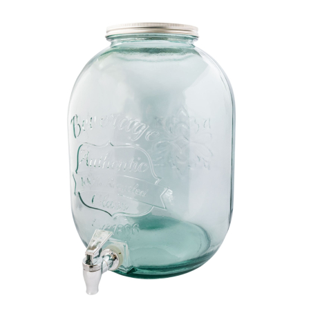 Sucuri de fructe - Recipient din sticla 100% reciclata pentru pastrarea apei de consum, 12L