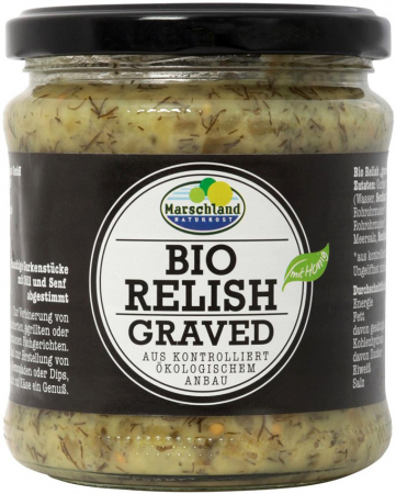 Conserve, Pateuri, creme tartinabile - Relish Graved bio, cu mustar si miere 325g Marschland Naturkost