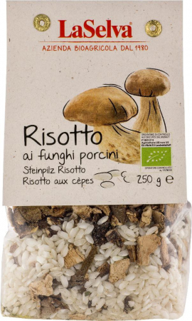 Orez, Faina si Premixuri - Risotto bio cu ciuperci porcini, 250g LaSelva