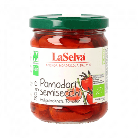 Alimente - Rosii bio semi-uscate in ulei de masline, 180g LaSelva
