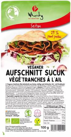 Tendinte - Salam vegan feliat,  bio, vegan, 100g Wheaty