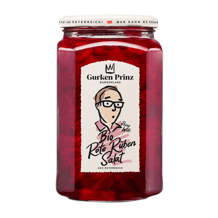 Alimente - Salata bio de sfecla rosie, 670g Gurken Prinz