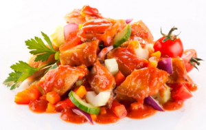 Salata de macrou Toscana cu legume bio si ulei de floarea soarelui presat la rece, 200g Fontaine [1]
