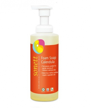 Cosmetice pentru copii - Sapun lichid ecologic spumant cu galbenele pentru copii 200 ml, Sonett