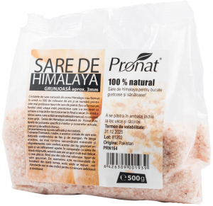 Sare si inlocuitori - Sare de Himalaya grunjoasa aprox. 1-2mm, 500g Pronat