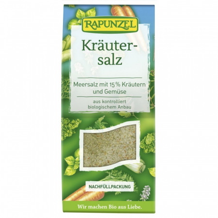 Sare si mixuri de sare - Sare neiodata cu 15% ierburi si legume ecologice