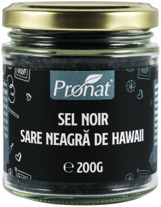Condimente - Sel Noir, Sare neagra de Hawaii, 200g Pronat