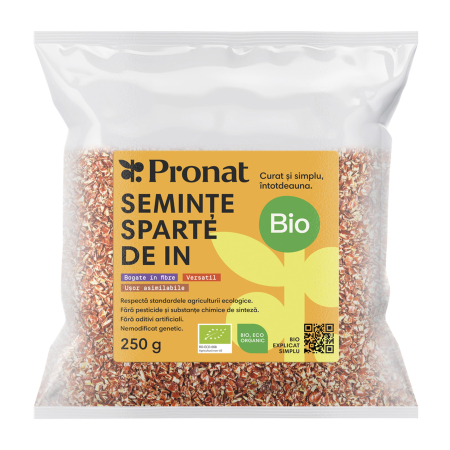 Seminte, fructe uscate, samburi - Seminte bio de in sparte, 250g Pronat