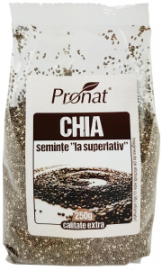 Seminte, fructe uscate, samburi - Seminte de chia, 250g Pronat