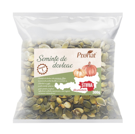 Alimente - Seminte de dovleac decojite, natur, din provincia Stiria 300g Pronat