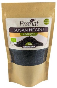 Seminte, fructe uscate, samburi - Seminte de susan negru bio, 150g Pronat