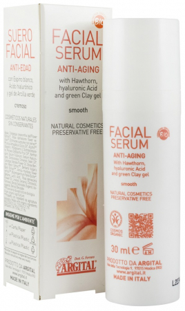 Remedii naturiste - Ser facial anti-aging, cu paducel, acid hialuronic si argila verde, 30ml Argital