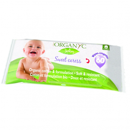 Cosmetice pentru copii - Servetele umede Baby 60 buc Organyc