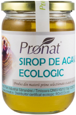 Zahar si indulcitori - Sirop bio de agave, 650g / 500ml Pronat