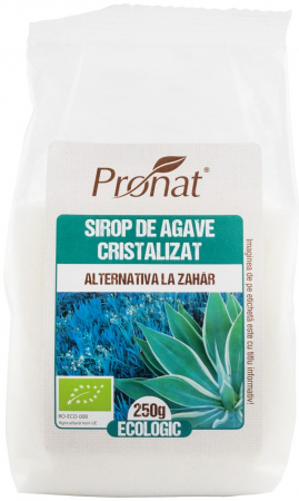 Zahar si indulcitori - Sirop de agave cristalizat, bio 250g Pronat
