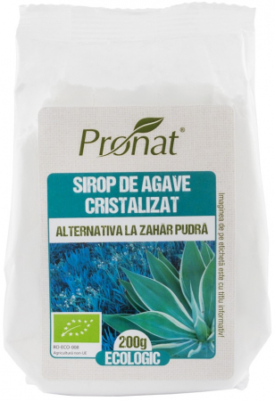 Zahar si indulcitori - Sirop de agave cristalizat pudra, bio 200g Pronat