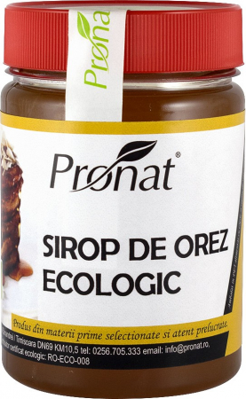 Zahar si indulcitori - Sirop de orez bio, 370g Pronat