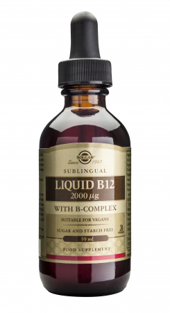 Zahar & Indulcitori Naturali - Solgar Vitamina B12 Lichida cu B Complex