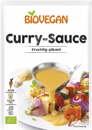 Tendinte - Sos bio de curry, fructat si picant, vegan 29g Biovegan