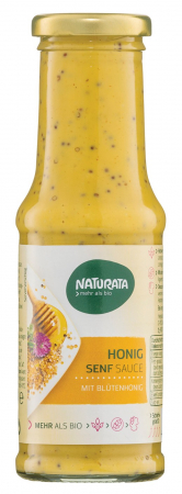 Alimente - Sos bio de mustar cu miere, 210ml Naturata