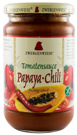 Fara lactoza - Sos bio de rosii cu papaya-chili, 340g Zwergenwiese