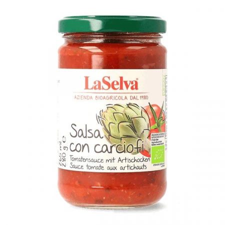 Alimente - Sos de rosii bio cu anghinare, 280g laselva