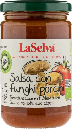 Alimente - Sos de rosii bio cu ciuperci porcini, 280g laselva