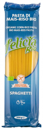 Tendinte - Spaghetti bio din faina de malai si orez, 500g Felicia