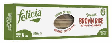 Alimente - Spaghetti Bio din orez integral, 250g Felicia