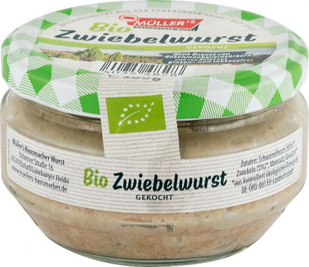Conserve, Pateuri, creme tartinabile - Specialitate bio din carne de porc cu ceapa, 160g