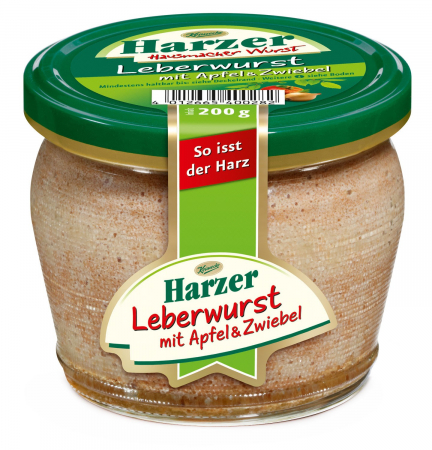 Produse din carne - Specialitate din carne de porc, cu ficat, mere si ceapa, 200g Harzer