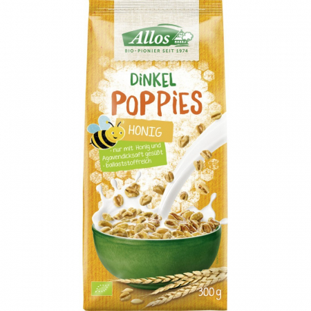 Cereale, fulgi din cereale, mic dejun - Spelta expandata cu miere bio
