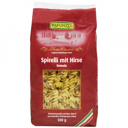 Paste bio din grau - Spirelli semola cu mei bio