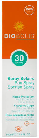 Produse pentru si dupa plaja - Spray de soare cu protectie solara, SPF 30+, 100ml Biosolis