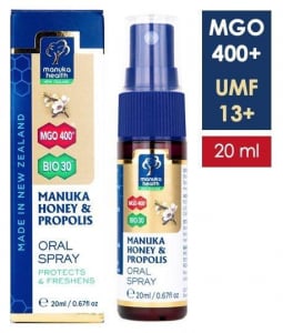Produse Apicole - Spray oral miere de Manuka MGO 400+ UMF 13+ cu Propolis (20ml)