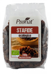 Seminte, fructe uscate, samburi - Stafide bio, 200g Pronat