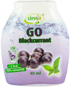 Zahar si indulcitori - Stevija Go Indulcitor pe baza de stevie cu aroma de coacaze negre, 40ml