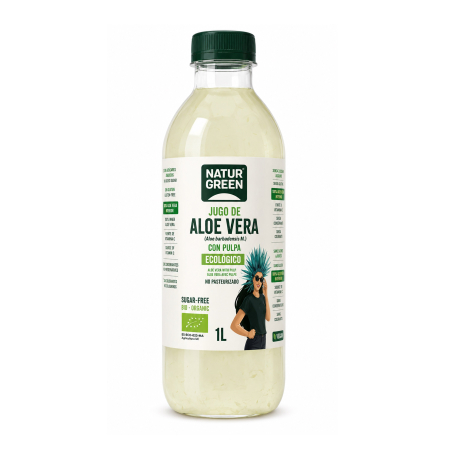 Alimente - Suc bio cu pulpa de aloe vera, 1l Natur Green