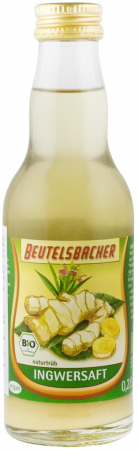 Sucuri de fructe - Suc bio de ghimbir, 200ml Beutelsbacher