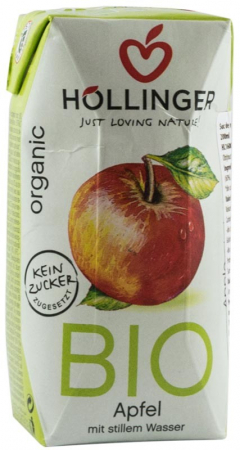 Sucuri de fructe - Suc de mere bio cu pai Hollinger, 200ml Hollinger