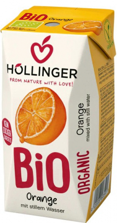 Sucuri - Suc de portocale bio, cu pai 200ml Hollinger