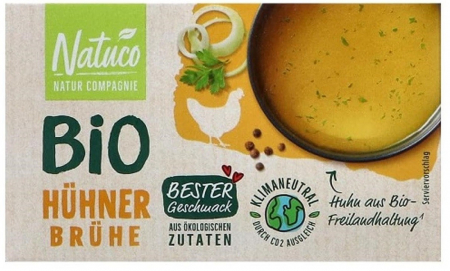 Alimente - Supa bio concentrata de pui 8 cuburi, 80g natuco