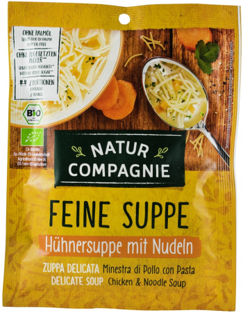 Alimente - Supa bio de pui cu taitei, 40g Natur Compagnie