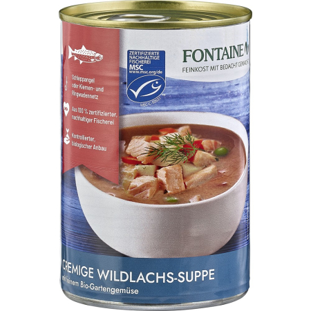 Alimente - Supa cremoasa de somon salbatic cu legume bio de gradina