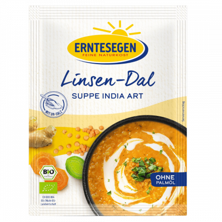 Alimente - Supa de linte rosie bio in stil indian, 65g erntesegen