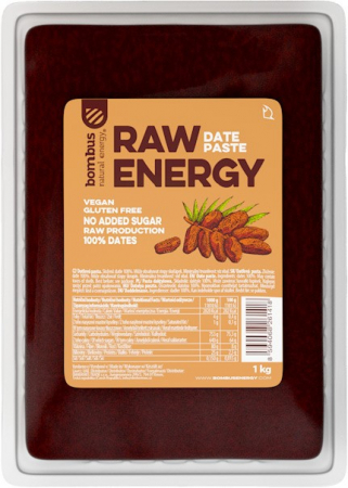 Fara zahar - Superaliment: Pasta pura de curmale Raw Energy, fara gluten 1kg Bombus