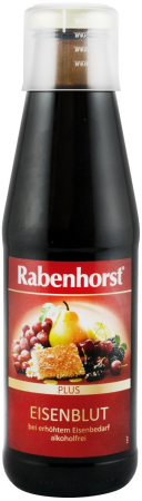Sucuri pure 100% din superfructe - Supliment alimentar cu fier si vitamine Sange de Fier, 450ml Rabenhorst