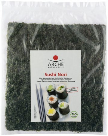 Alimente - Sushi nori, alge marine bio pentru sushi, 25g Arche