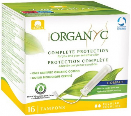 Ingrijire personala - Tampoane Organyc REGULAR din bumbac organic, cu aplicator 16 buc Organyc
